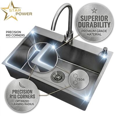 قیمت خوب 15 Inch Round Undermount Bar Sink SUS304 20 Gauge Stainless Steel with Basket Strainer آنلاین
