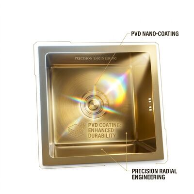 قیمت خوب 22 Inch PVD Gold Undermount Single Bowl Kitchen Sink 16 Gauge with Cutting Board آنلاین