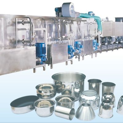 خط شستشوی سریع مواد فلزی 265kw 2.5t/H تجهیزات شستشوی مواد آشپزی جریان کار آب نرم