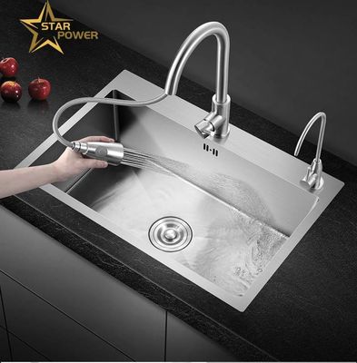 سینک دستی استنلی 304 می تواند برای آشپزخانه سفارشی شود