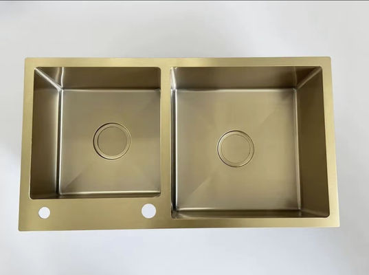 سینک ظرفشویی طلایی مربع استیل ضد زنگ SUS304