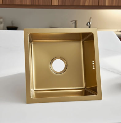 سینک ظرفشویی طلایی مربع استیل ضد زنگ SUS304