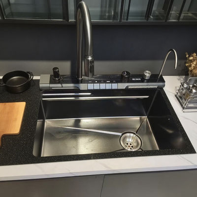 سینک آشپزخانه با نردبان فولاد ضد زنگ