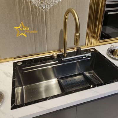 قیمت خوب سینک آشپزخانه دو لگنه استیل ضد زنگ قابل نصب به صورت زیر کابینتی و روکار، ۱۱ کیلوگرم با پارتیشن خاکستری | عمق لگن سفارشی موجود | ضخامت فولاد سفارشی موجود آنلاین