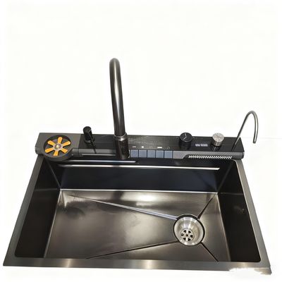 800mm Double-Bowl Stainless Steel Kitchen Sink Set با شیر قوس بلند برای آشپزخانه های مدرن