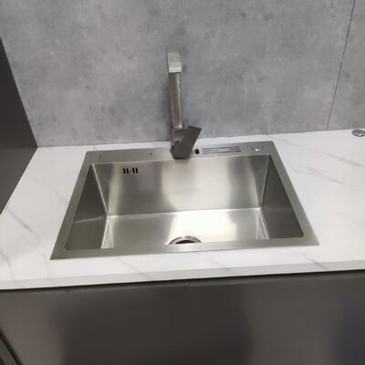 Commercial Kitchen Sink with Food Grade 304/316 Stainless Steel Handmade and Seamlessly Welded for Restaurants