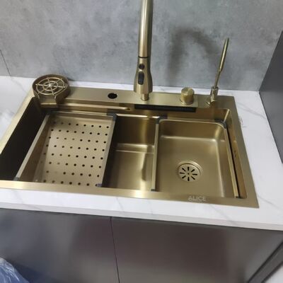 Commercial Kitchen Sink with Food Grade 304/316 Stainless Steel Handmade and Seamlessly Welded for Restaurants