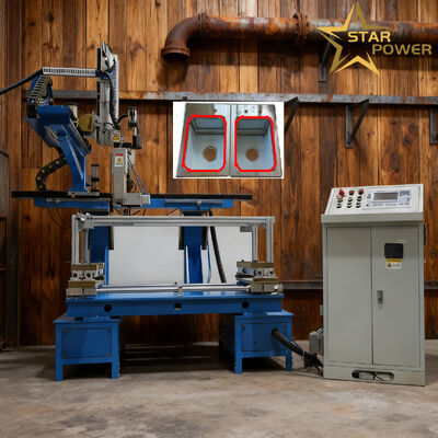 دستگاه جوشکاری اتوماتیک چهار طرفه با سیستم PLC CNC و موقعیت‌یابی سروو موتور برای پانل‌های لوازم آشپزخانه فلزی