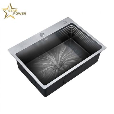 قیمت خوب 16 Gauge 304 Stainless Steel Double Bowl Kitchen Sink Drop-in 30x18 Inch 9 Inch Deep Basin Brushed Finish آنلاین