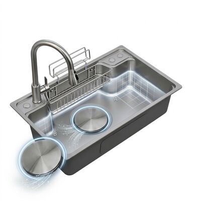 قیمت خوب Farmhouse 33x22 Apron Front Kitchen Sink SUS304 Handmade Single Bowl 16 Gauge Deep Basin آنلاین