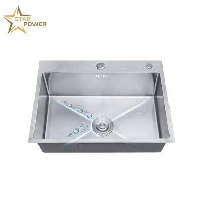 قیمت خوب Commercial 32 Inch Undermount Kitchen Sink SUS304 16 Gauge Single Bowl with Drainboard آنلاین