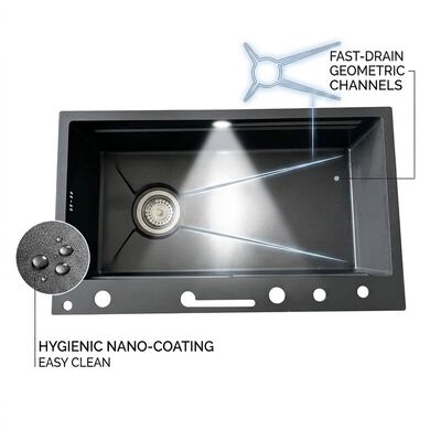 قیمت خوب Drop-In 32x19 Double Bowl Kitchen Sink SUS304 18 Gauge with Faucet Holes آنلاین