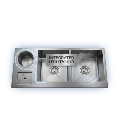 قیمت خوب 27 Inch Undermount Single Bowl Kitchen Sink 16 Gauge with Cutting Board Set آنلاین