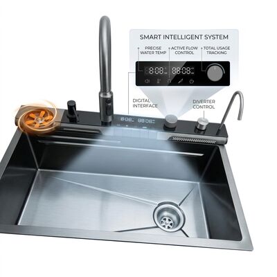 قیمت خوب 26 Inch RV Camper Van Single Bowl Sink SUS304 20 Gauge with Foldable Faucet online