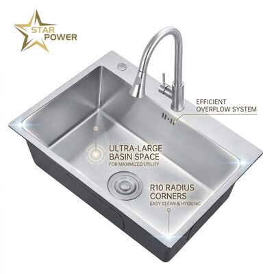 قیمت خوب 16 Inch Round Undermount Bar Sink SUS304 18 Gauge Stainless Steel with Basket Strainer آنلاین