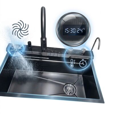 قیمت خوب 23 Inch Drop-In Single Bowl Kitchen Sink SUS304 18 Gauge with Faucet Hole آنلاین